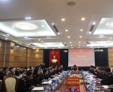 Hội nghị giao ban trực tuyến hai cấp Viện kiểm sát Hà Nội tháng 11/2018